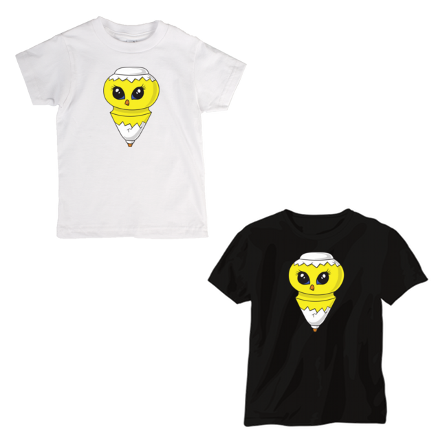 chick white/black t-shirt